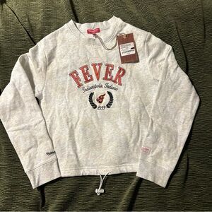 NWT Women’s Mitchell & Ness WNBA Indiana Fever Fleece Toggle Crew Size S